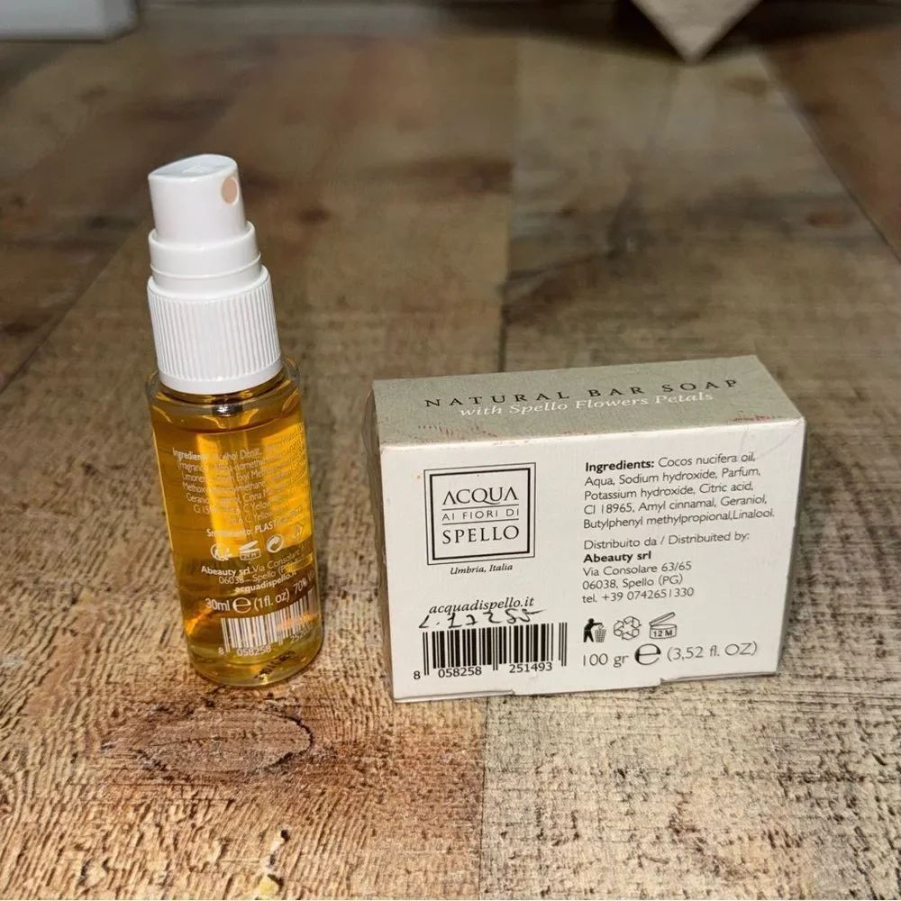 Acqua Al Fiori di Spello soap and body spray